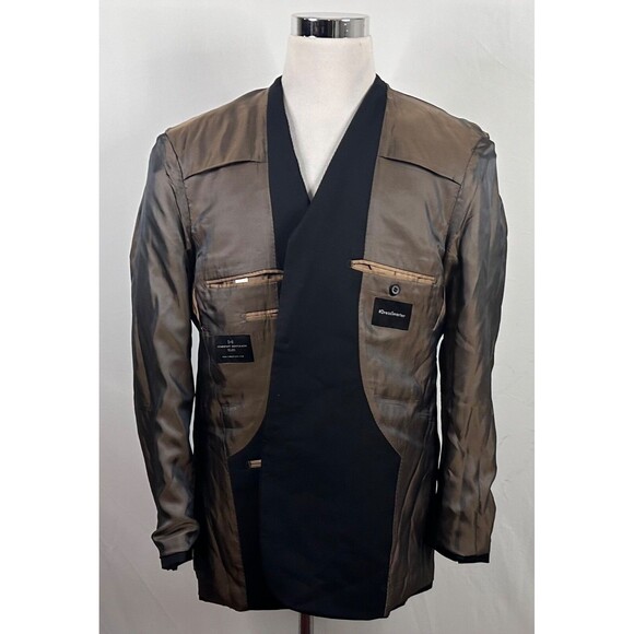 Combatant Gentlemen 46R Slim Fit Sport Coat Black Two Button Double Vented - Picture 7 of 8